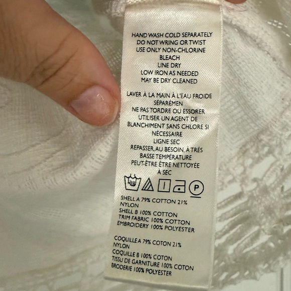 Pilcro by Anthropologie Patchwork Cabana Shirt Size Large Blue White Button Down - Picture 6 of 8